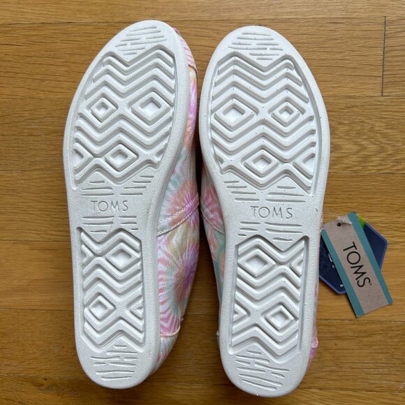 TOMS Pink Tie Dye Alpargata Slip On Comfort Moc Shoes ~ NWT! - Picture 3 of 4